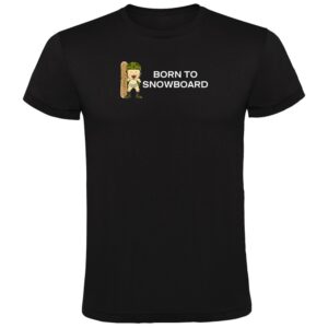 Kruskis Born To Snowboard Short Sleeve T-shirt Negro 2XL Hombre