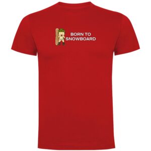 Kruskis Born To Snowboard Short Sleeve T-shirt Rojo 2XL Hombre