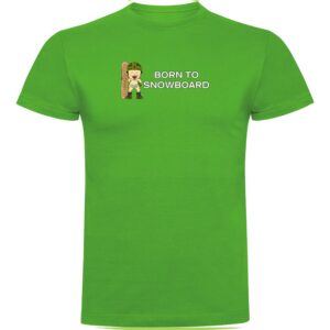 Kruskis Born To Snowboard Short Sleeve T-shirt Verde XL Hombre