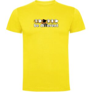 Kruskis Be Different Snowboarding Short Sleeve T-shirt Amarillo L Hombre