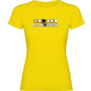Kruskis Be Different Snowboarding Short Sleeve T-shirt Amarillo XL Mujer