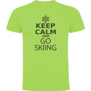 Kruskis Keep Calm And Go Skiing Short Sleeve T-shirt Verde 3XL Hombre