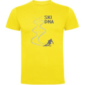 Kruskis Ski Dna Short Sleeve T-shirt Amarillo S Hombre