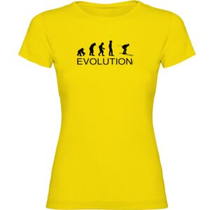 Kruskis Evolution Ski Short Sleeve T-shirt Amarillo S Mujer