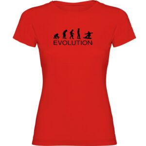 Kruskis Evolution Snowboard Short Sleeve T-shirt Rojo M Mujer