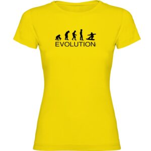 Kruskis Evolution Snowboard Short Sleeve T-shirt Amarillo L Mujer