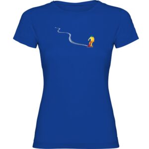 Kruskis Snowboard Track Short Sleeve T-shirt Azul 2XL Mujer