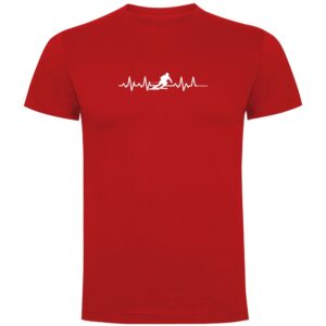 Kruskis Skiing Heartbeat Short Sleeve T-shirt Rojo XL Hombre