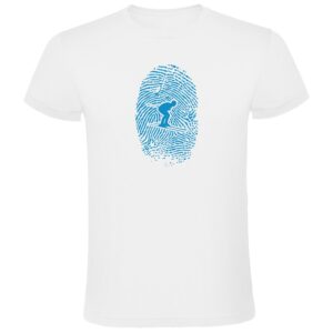 Kruskis Skier Fingerprint Short Sleeve T-shirt Blanco L Hombre