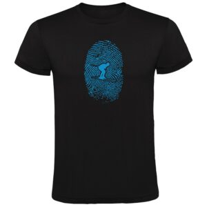 Kruskis Skier Fingerprint Short Sleeve T-shirt Negro L Hombre