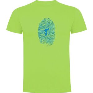 Kruskis Skier Fingerprint Short Sleeve T-shirt Verde M Hombre