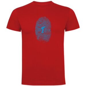 Kruskis Skier Fingerprint Short Sleeve T-shirt Rojo 2XL Hombre