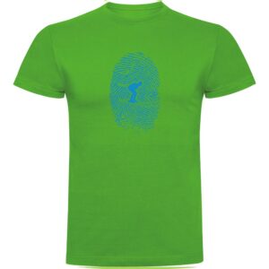 Kruskis Skier Fingerprint Short Sleeve T-shirt Verde S Hombre