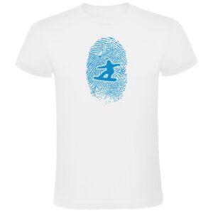 Kruskis Snowboarder Fingerprint Short Sleeve T-shirt Blanco XL Hombre