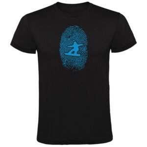 Kruskis Snowboarder Fingerprint Short Sleeve T-shirt Negro S Hombre