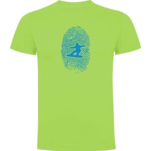 Kruskis Snowboarder Fingerprint Short Sleeve T-shirt Verde 2XL Hombre