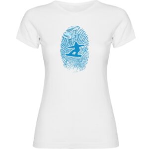 Kruskis Snowboarder Fingerprint Short Sleeve T-shirt Blanco XL Mujer