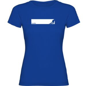 Kruskis Ski Frame Short Sleeve T-shirt Azul S Mujer