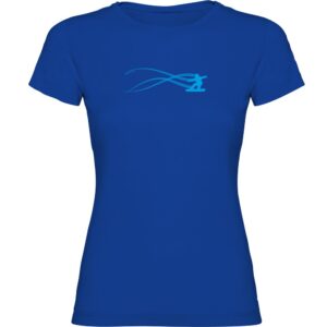 Kruskis Snowboarding Estella Short Sleeve T-shirt Azul S Mujer
