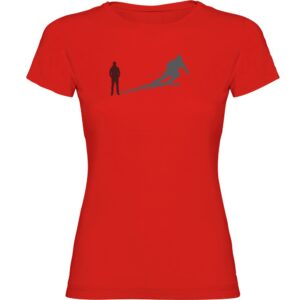 Kruskis Ski Shadow Short Sleeve T-shirt Rojo M Mujer
