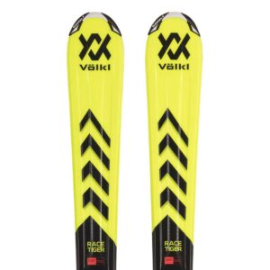 Volkl Racetiger Yellow+4.5 Vmotion Junior Pack Alpine Skis Amarillo 100