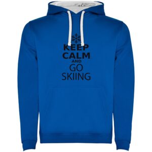 Kruskis Keep Calm And Go Skiing Two-colour Hoodie Azul L Hombre