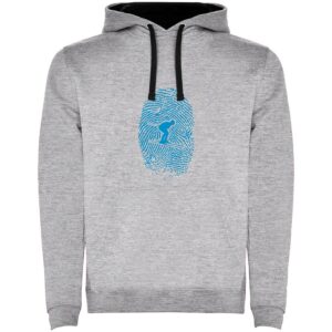 Kruskis Skier Fingerprint Two-colour Hoodie Gris 3XL Hombre