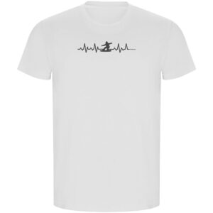 Kruskis Snowboarding Heartbeat Eco Short Sleeve T-shirt Blanco S Hombre