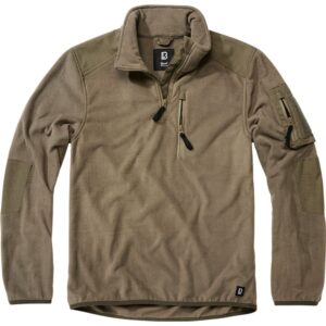 Brandit Troyer Ripstop Half Zip Fleece Verde L Hombre