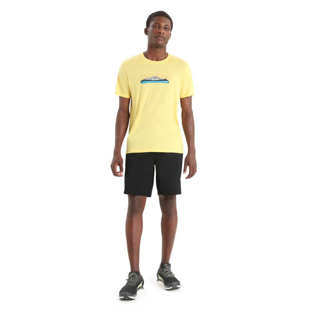 Icebreaker Tech Lite Ii Ski Fields Short Sleeve T-shirt Amarillo M Hombre