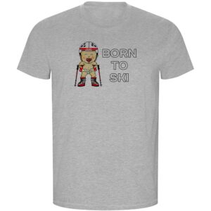 Kruskis Born To Ski Eco Short Sleeve T-shirt Gris XL Hombre