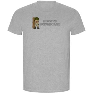 Kruskis Born To Snowboard Eco Short Sleeve T-shirt Gris M Hombre