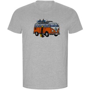 Kruskis Hippie Van Snowboard Eco Short Sleeve T-shirt Gris S Hombre