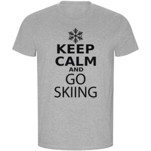 Kruskis Keep Calm And Go Skiing Eco Short Sleeve T-shirt Gris 2XL Hombre