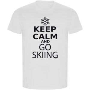 Kruskis Keep Calm And Go Skiing Eco Short Sleeve T-shirt Blanco 2XL Hombre