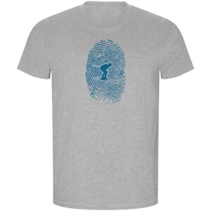 Kruskis Skier Fingerprint Eco Short Sleeve T-shirt Gris M Hombre
