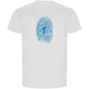 Kruskis Skier Fingerprint Eco Short Sleeve T-shirt Blanco M Hombre