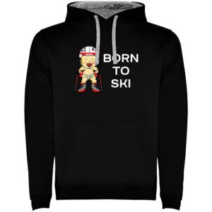 Kruskis Born To Ski Two-colour Hoodie Negro M Hombre