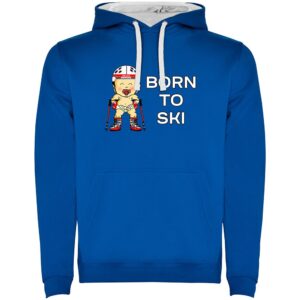 Kruskis Born To Ski Two-colour Hoodie Azul 2XL Hombre