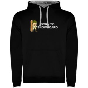 Kruskis Born To Snowboard Two-colour Hoodie Negro L Hombre