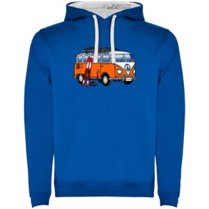 Kruskis Hippie Van Ski Two-colour Hoodie Azul 2XL Hombre