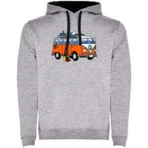 Kruskis Hippie Van Snowboard Two-colour Hoodie Gris 3XL Hombre