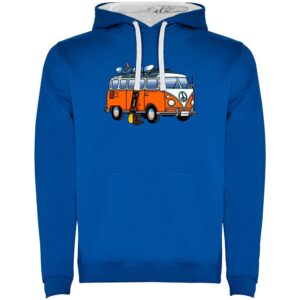 Kruskis Hippie Van Snowboard Two-colour Hoodie Azul L Hombre