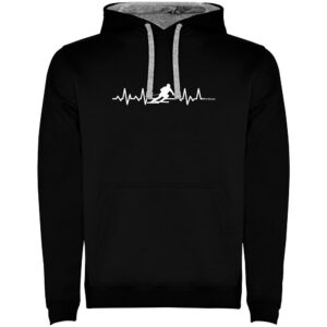 Kruskis Skiing Heartbeat Two-colour Hoodie Negro XL Hombre