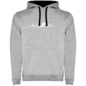 Kruskis Skiing Heartbeat Two-colour Hoodie Gris XL Hombre