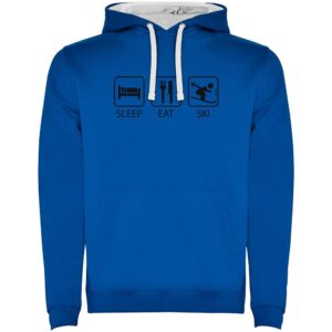 Kruskis Sleep Eat And Ski Two-colour Hoodie Azul 3XL Hombre