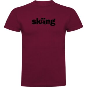 Kruskis Word Skiing Short Sleeve T-shirt Rojo 2XL Hombre