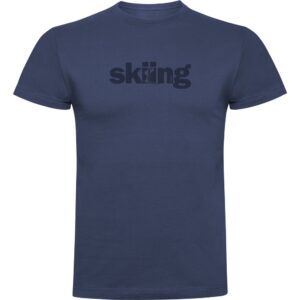 Kruskis Word Skiing Short Sleeve T-shirt Azul 2XL Hombre