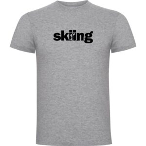 Kruskis Word Skiing Short Sleeve T-shirt Gris 3XL Hombre
