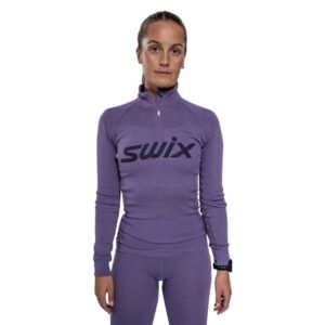 Swix Racex Merino Half Zip Long Sleeve T-shirt Lila M Mujer